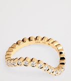 Sophie Bille Brahe Courant Sky ring yellow gold diamond, imported from the UK