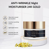 ErthSkin anti-wrinkle night moisturiser 24k gold 50ml - British product