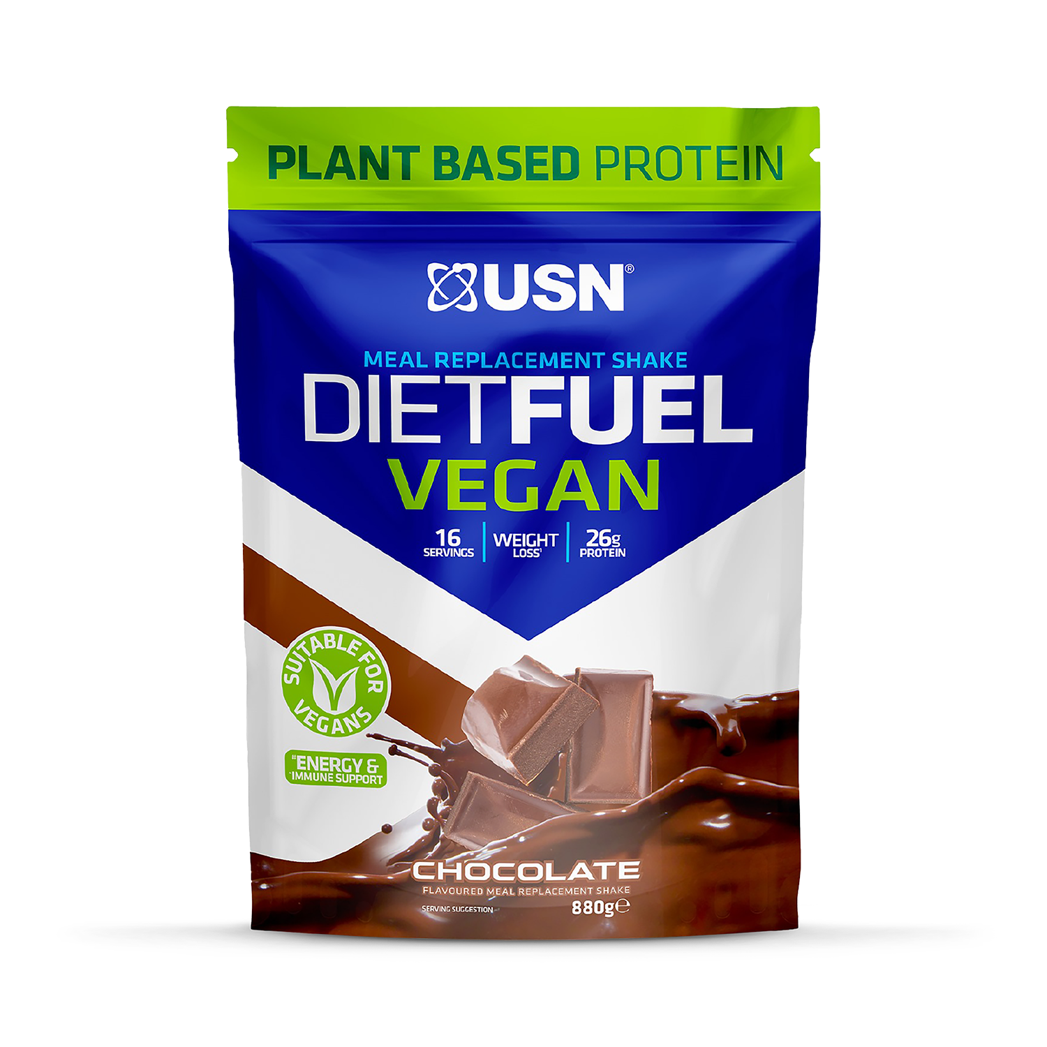 USN Diet Fuel Vegan Meal Replacement Shake Vanilla 880g - 998591