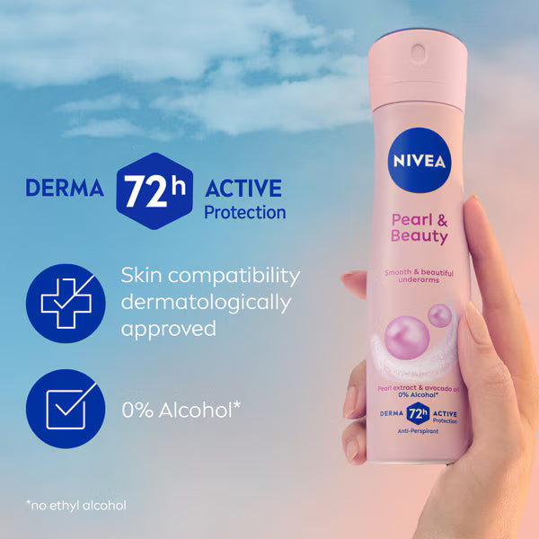 NIVEA Vaporisateur anti-transpirant Perle & Beauté 150ml - Produit britannique