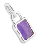 Astrid & Miyu December birthstone charm rhodium-plated sterling silver - British product
