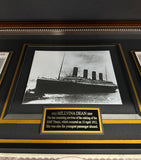 Leipzig Galleries Titanic survivor autograph and coal relic display frame 92cm x 92cm, UK version
