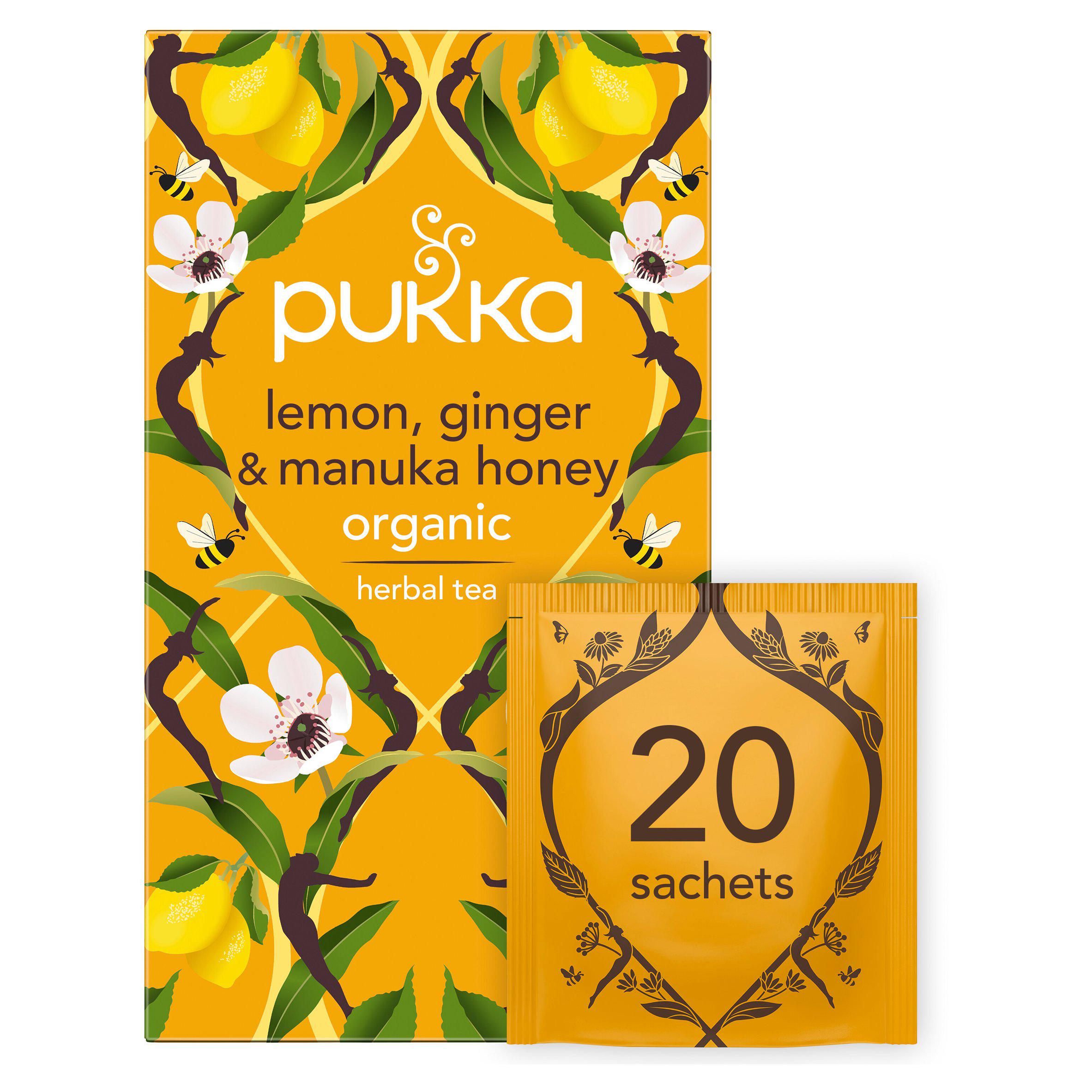 Pukka Organic Lemon, Ginger & Manuka Honey Tea Bags x 20 GOODS Sainsburys   