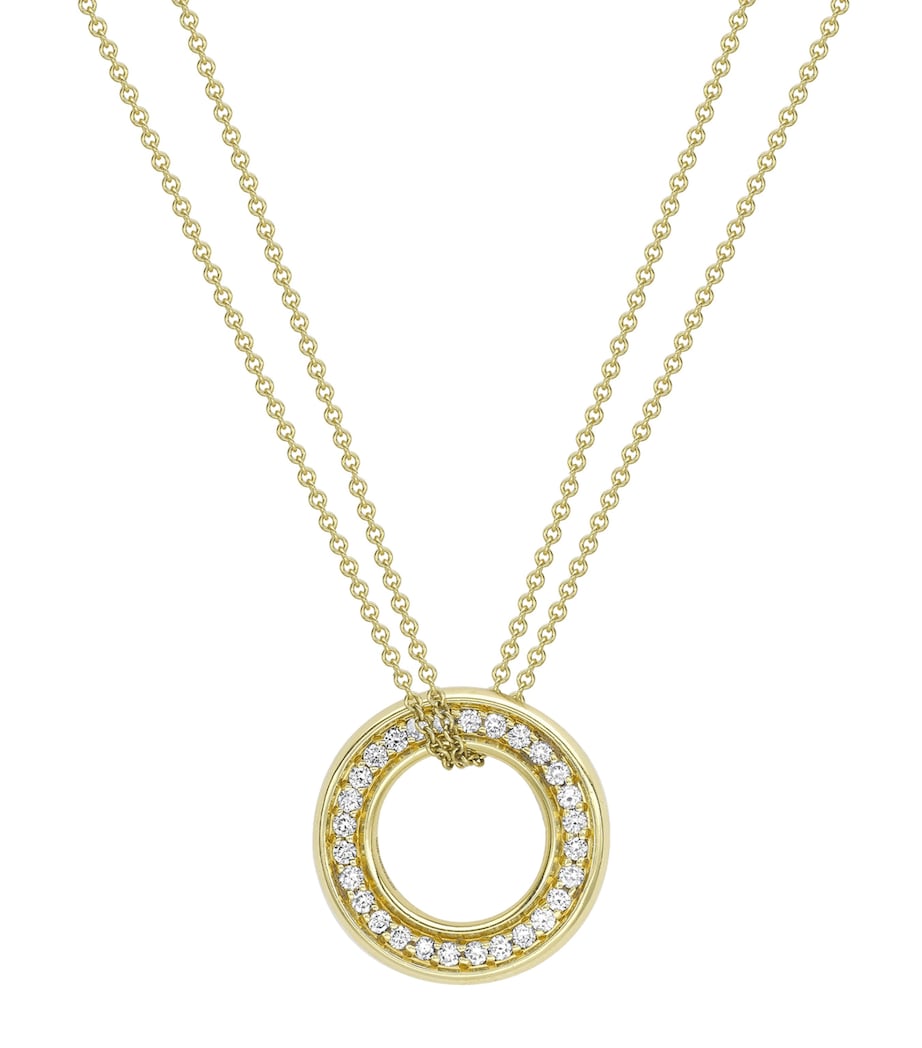 Boodles yellow gold diamond medium pendant, UK version