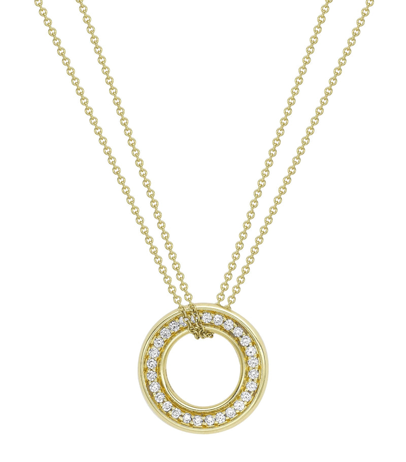 Boodles yellow gold diamond medium pendant, UK version