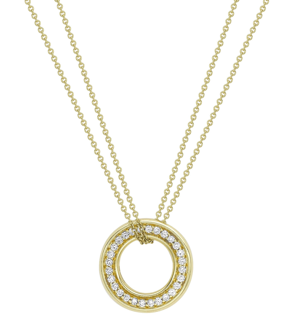 Boodles yellow gold diamond medium pendant, UK version