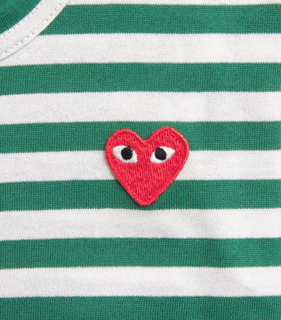 Harrods Comme Des Garçons T-shirt en coton rayé avec logo cœur pour enfants (2-6 ans) - Achetez en ligne sur McGrocer