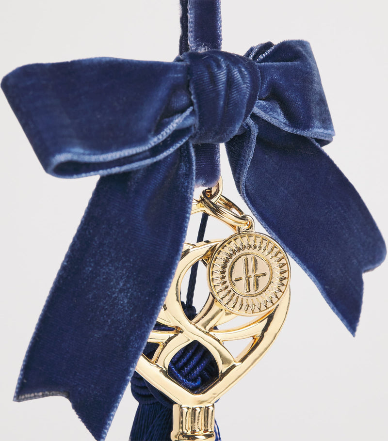 Harrods velvet tassel tree decoration 10cm, imported from the UK
