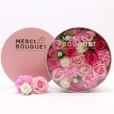 Merci Boutique soap bouquet Pink Paradise Round, imported from the UK
