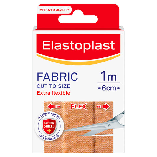 Elastoplast Fabric Dressing Plaster, Extra Flexible 6cm x 10cm Strip first aid Sainsburys   