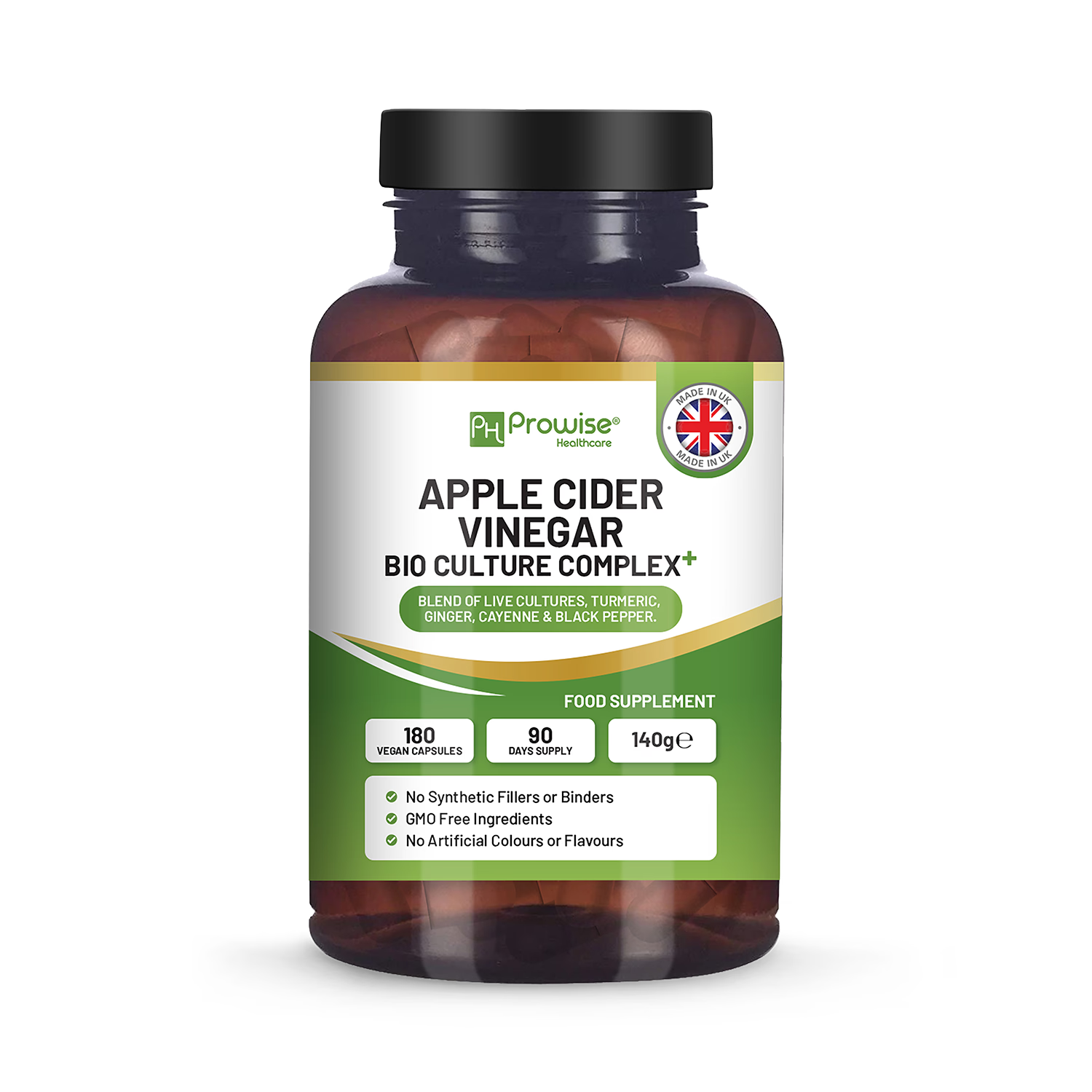 Prowise Healthcare Apple Cider Vinegar with Bio Cultures Complex 1300mg 180 capsules
