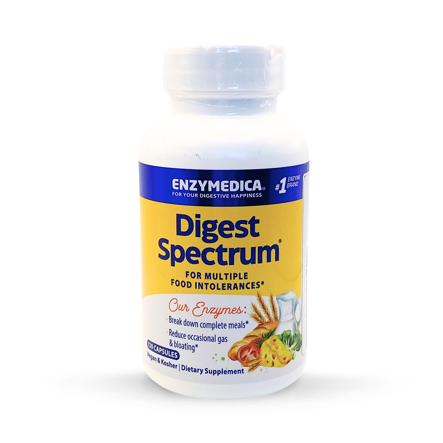 Enzymedica Digest Spectrum digestive enzyme supplement 120 capsules - British product