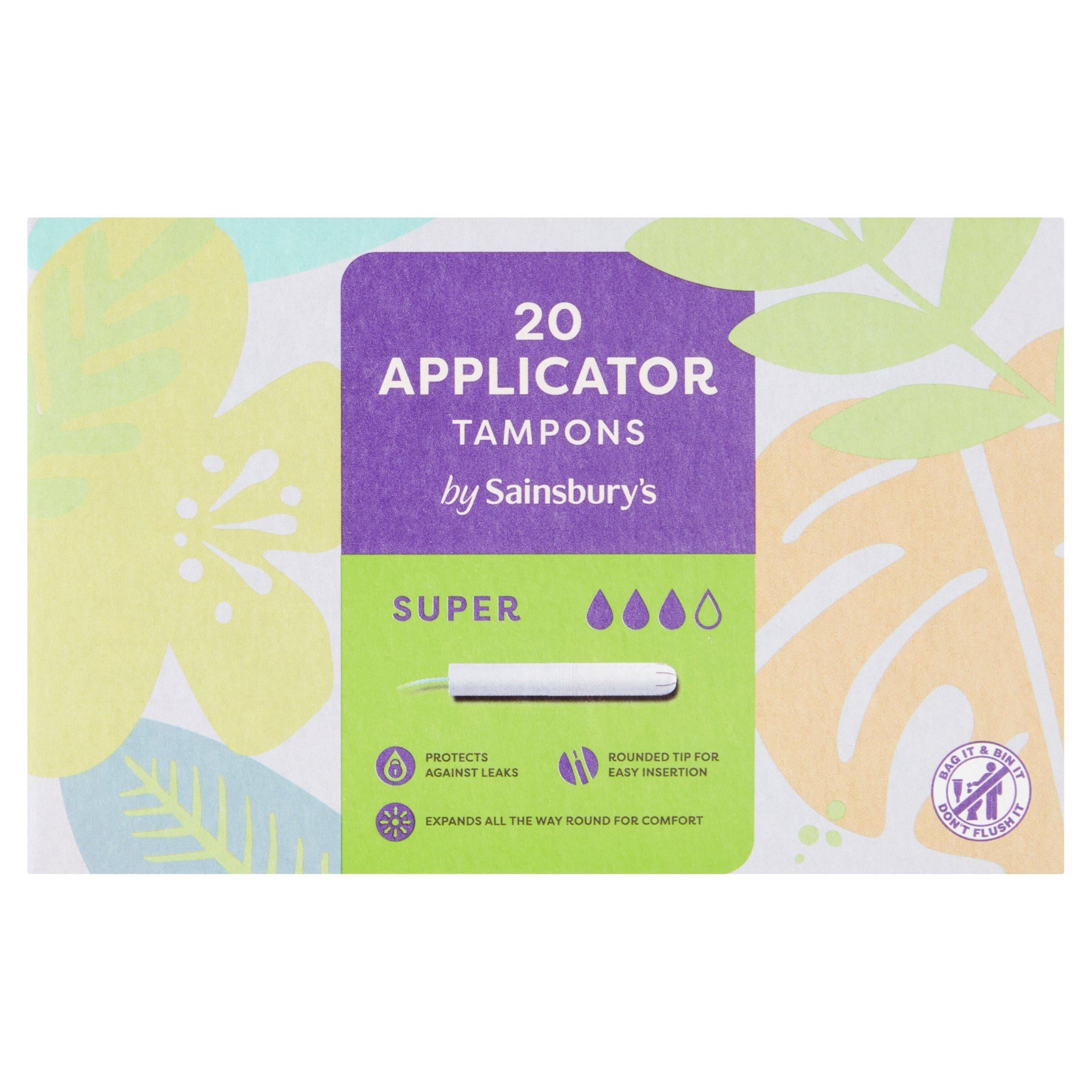 Sainsbury's Applicator Tampons Super x20 GOODS Sainsburys   