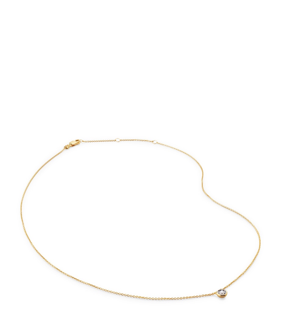 Monica Vinader small gold vermeil diamond necklace, imported from the UK
