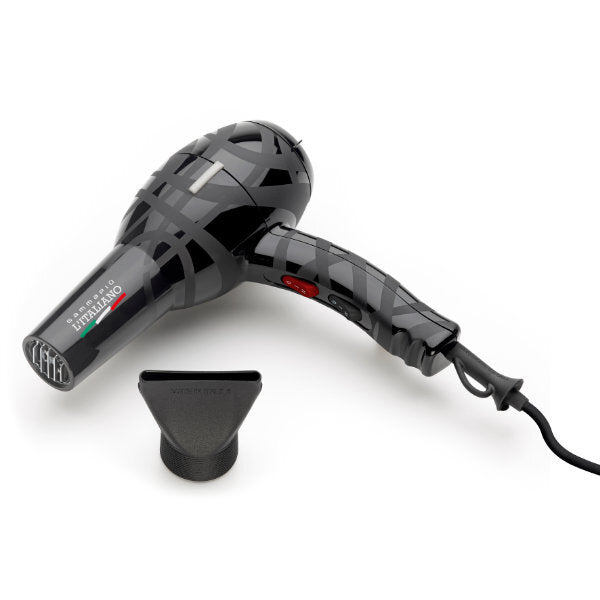 Gamma+ hairdryer black with diffuser - British product