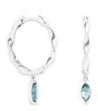 Astrid & Miyu white gold hoop earrings with alexandrite, UK version