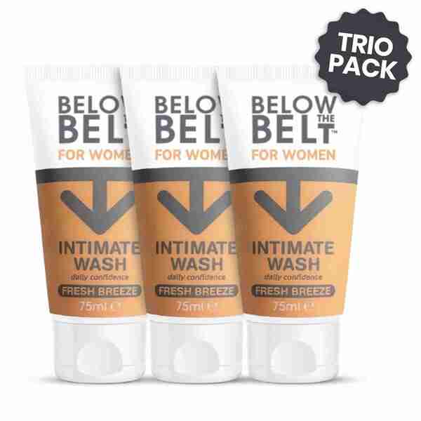 Below The Belt Intimate Wash Fresh Breeze Scent 75ml Trio, imported from the UK