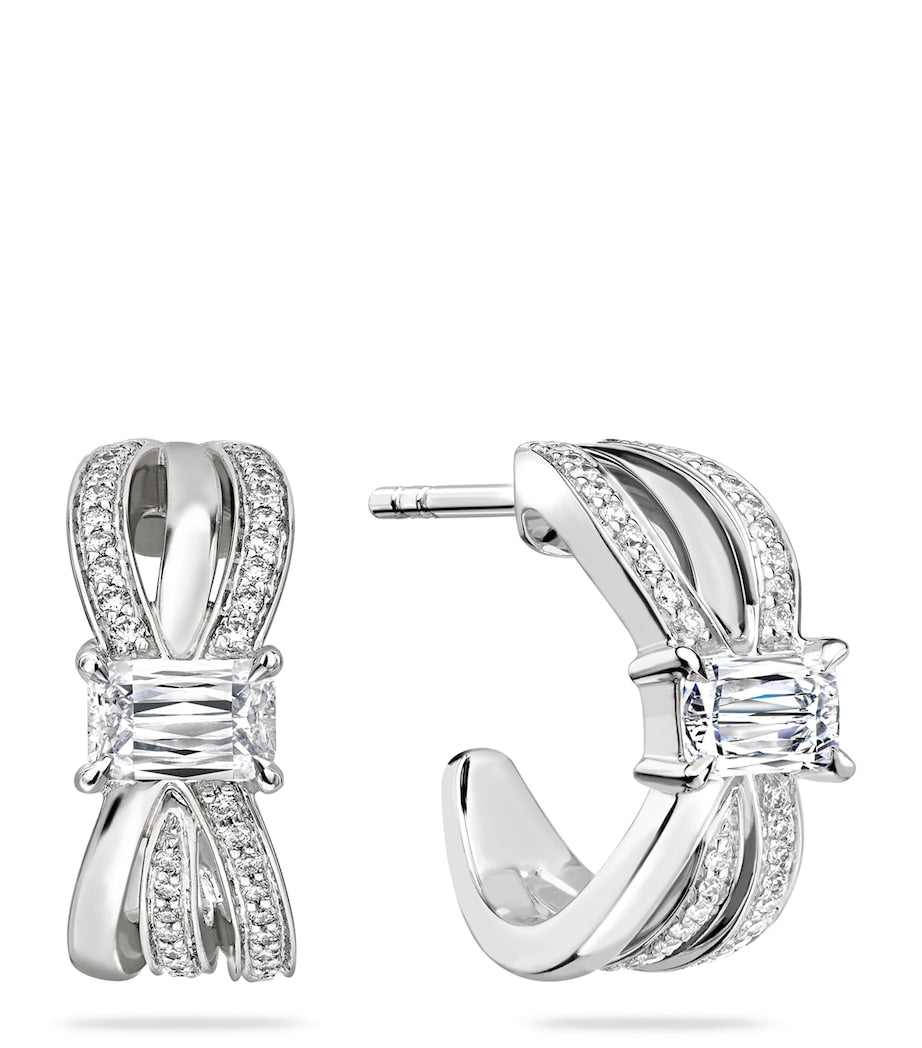 Boodles platinum and diamond Ribbons earrings, imported from the UK