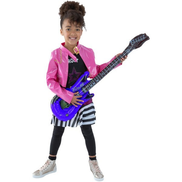 Smiffys Rockstar Glam Costume black top jacket, UK version