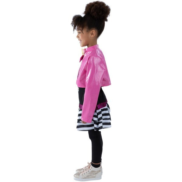 Smiffys Rockstar Glam Costume black top jacket, UK version
