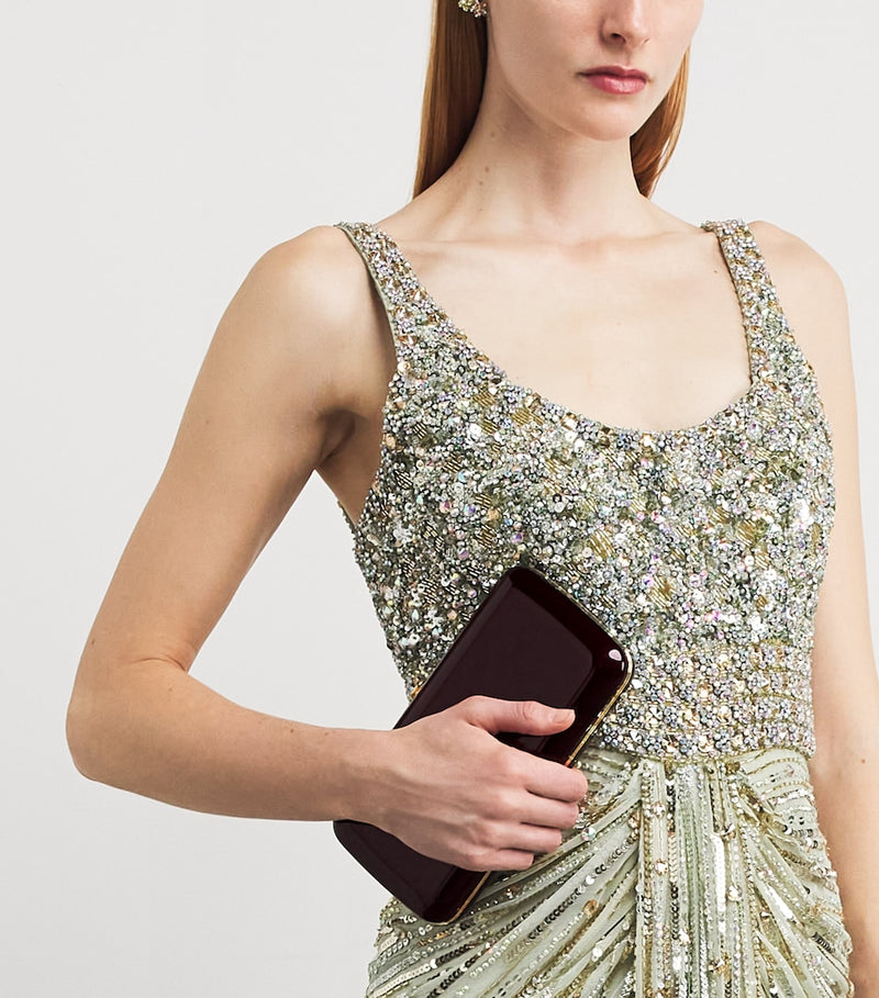 Jeffrey Levinson mirrored Finley clutch bag (British brand)
