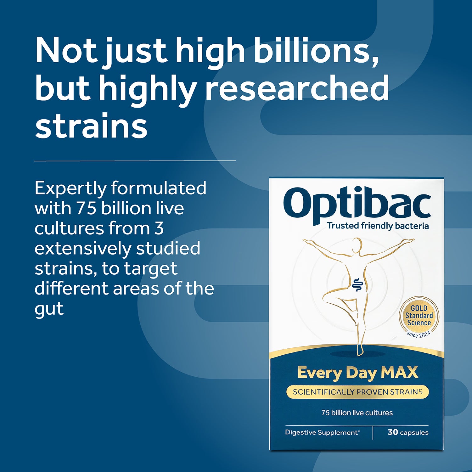 Optibac probiotic supplement Every Day Max 30 capsules (British brand)