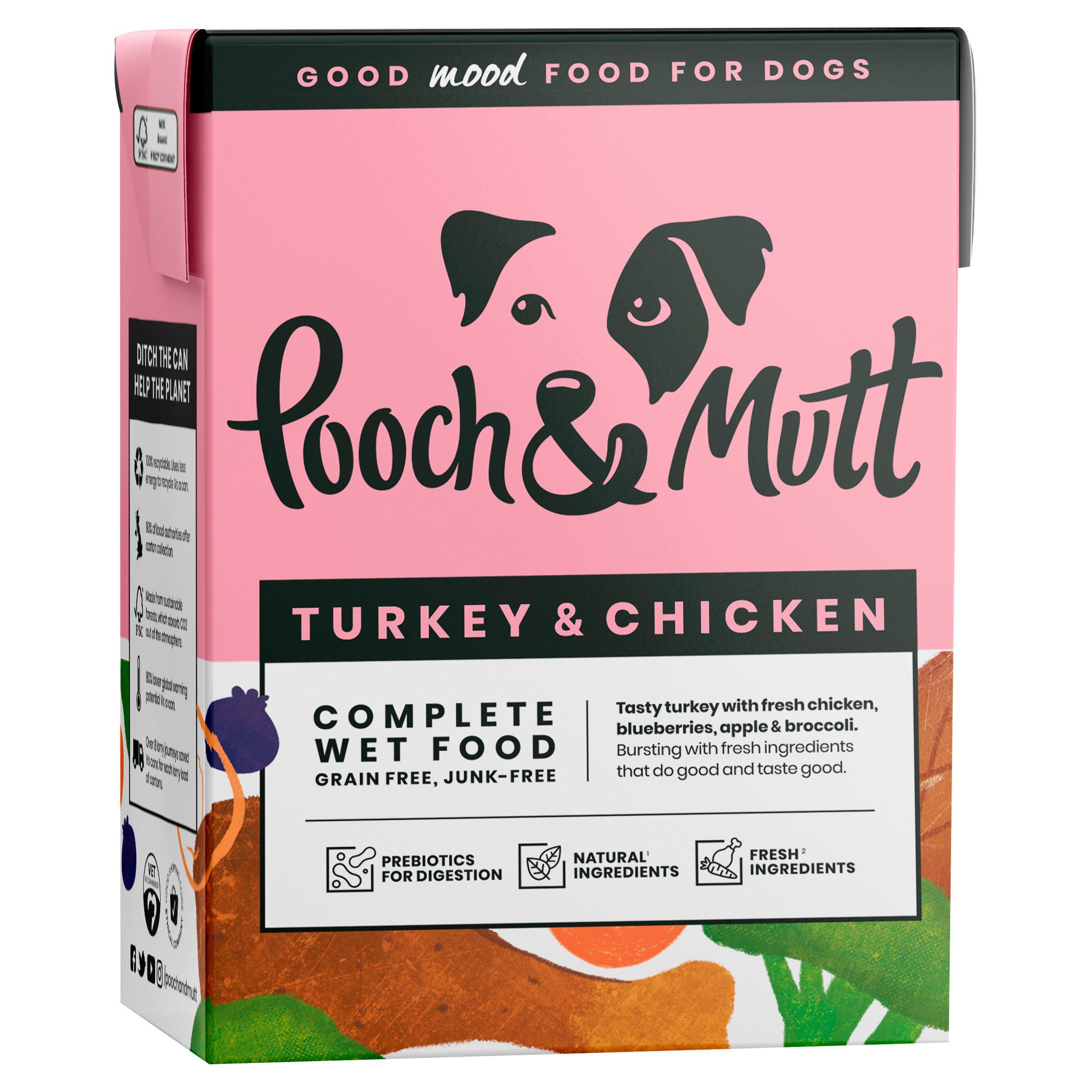 Pooch & Mutt Turkey & Chicken 375g Advanced nutrition dog food Sainsburys   