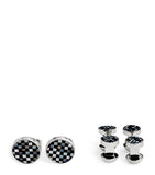 Tateossian onyx checkerboard cufflinks set - British product
