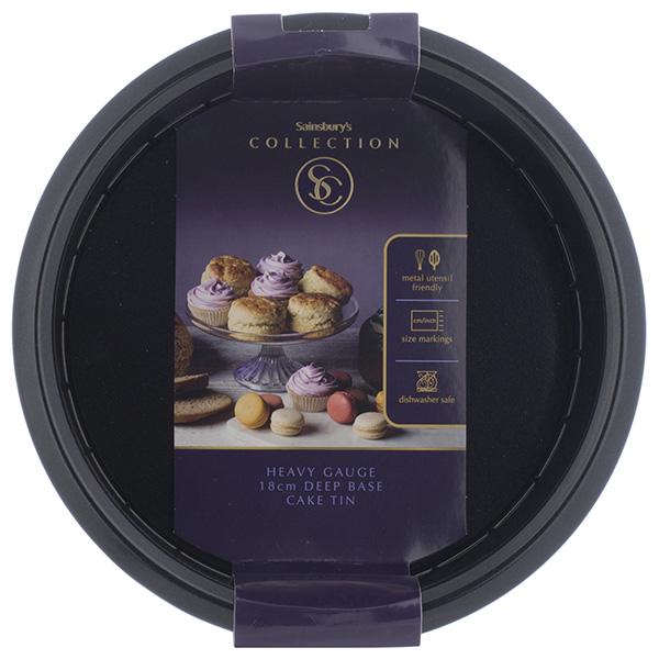 Habitat Black Deep Cake Tin 18cm bakeware Sainsburys   