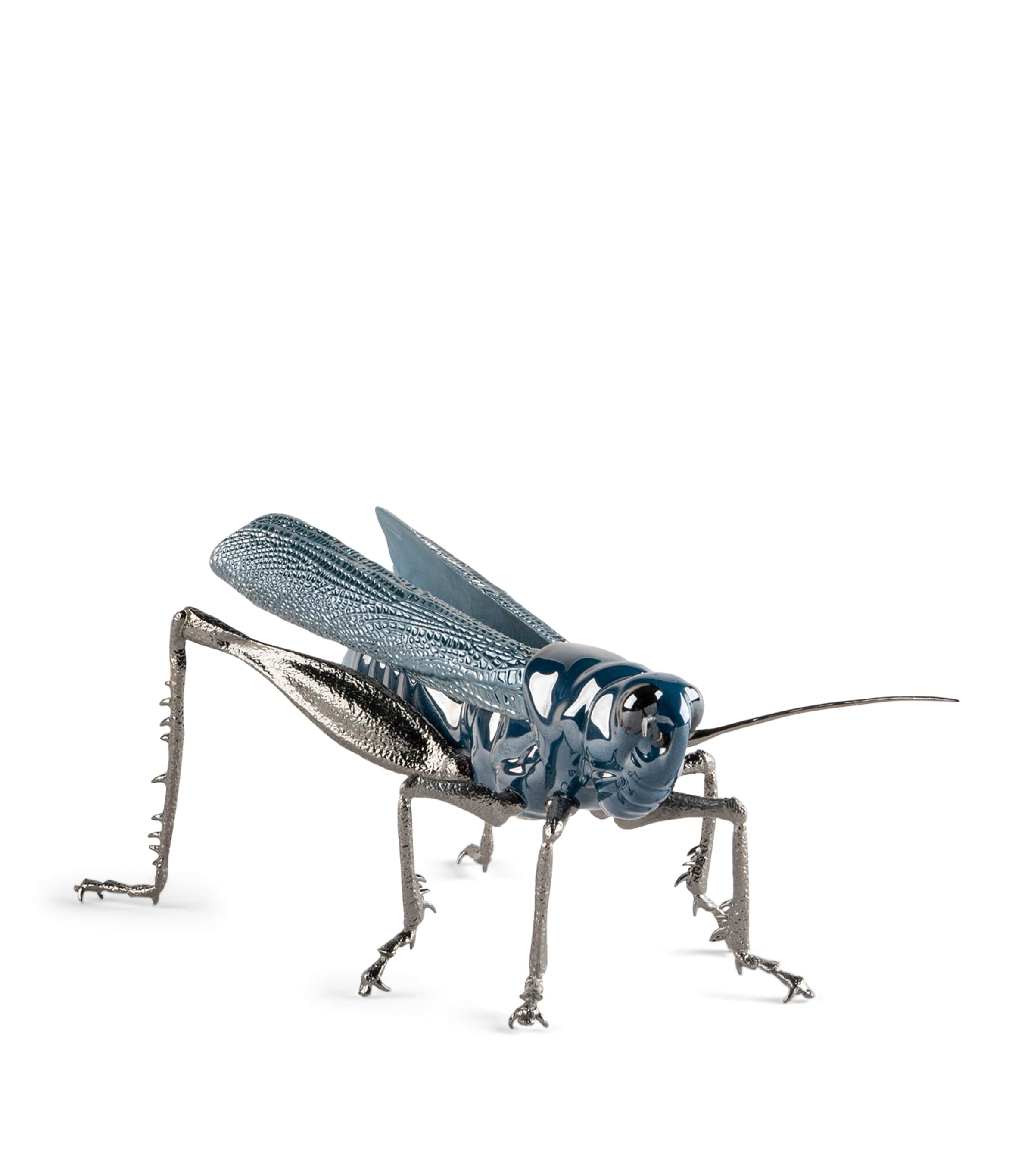 Lladró porcelain grasshopper figurine H11cm, imported from the UK