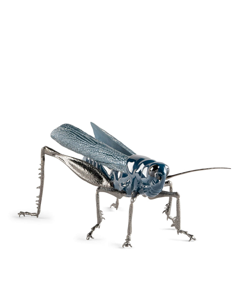 Lladró porcelain grasshopper figurine H11cm, imported from the UK