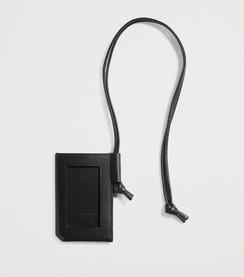 Bottega Veneta leather Intrecciato Piccolo badge holder, Italian craftsmanship (British brand)