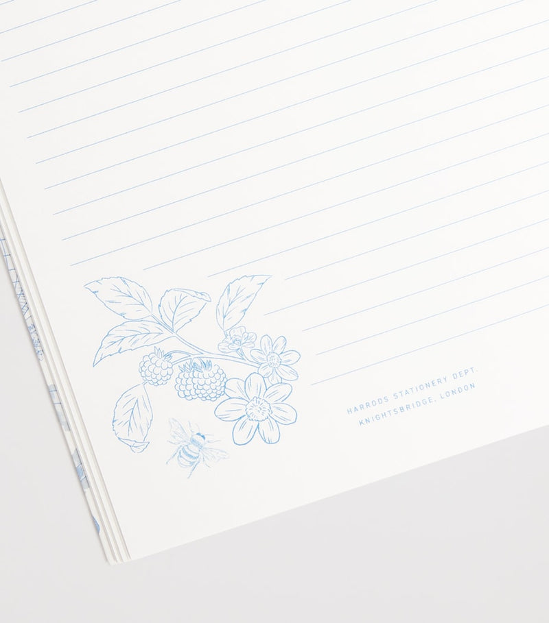 Harrods toile print A5 notebook (British brand)