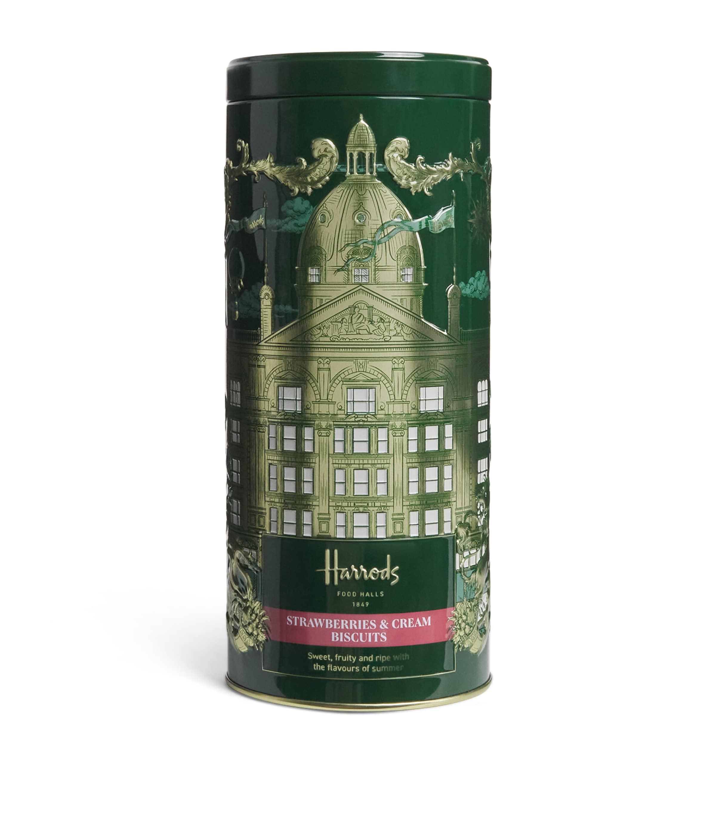 Harrods strawberries and cream biscuit tin 200g, UK version