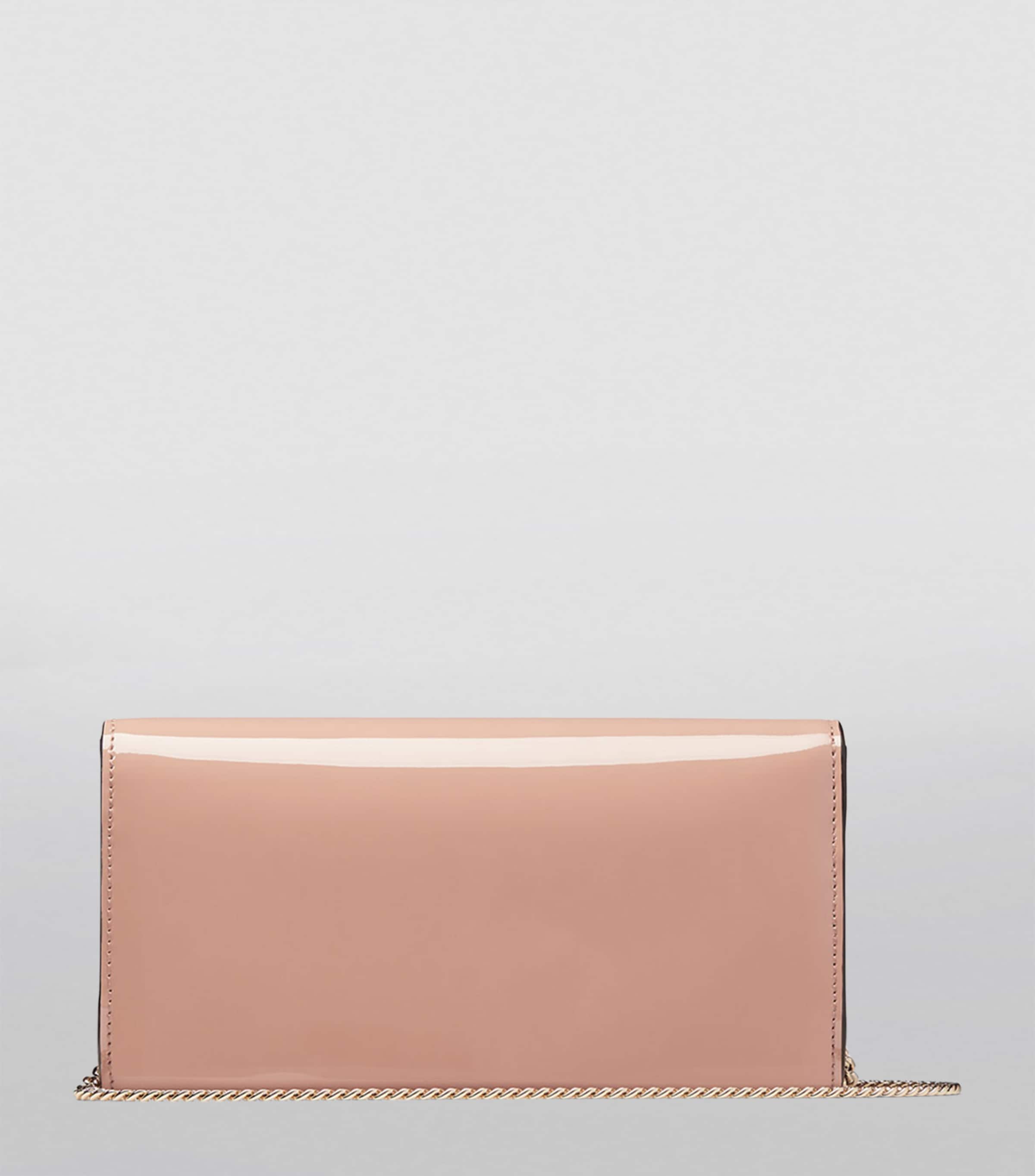 Jimmy Choo Emmie leather clutch bag, imported from the UK
