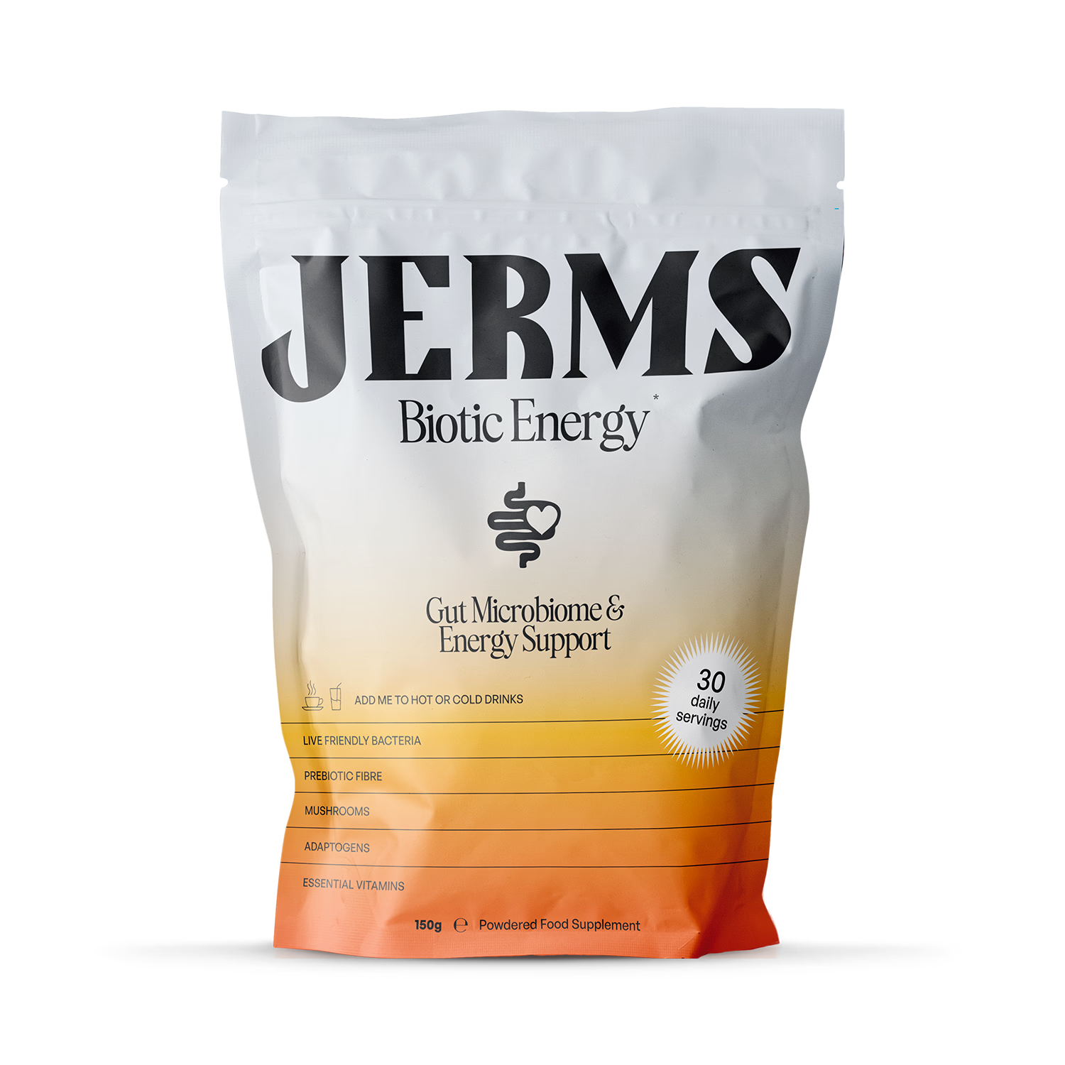 JERMS Biotic Energy superfood powder 150g (British brand)