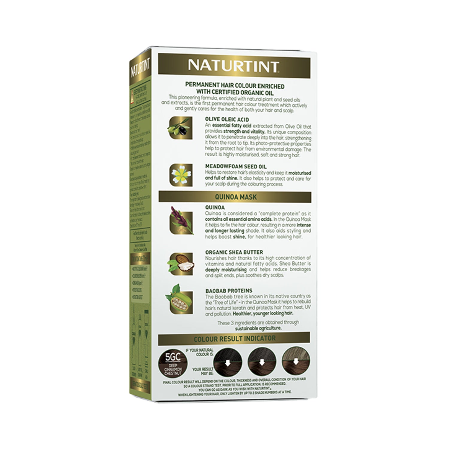 Naturtint 5GC Deep Cinnamon Brown permanent hair colour gel (British brand)