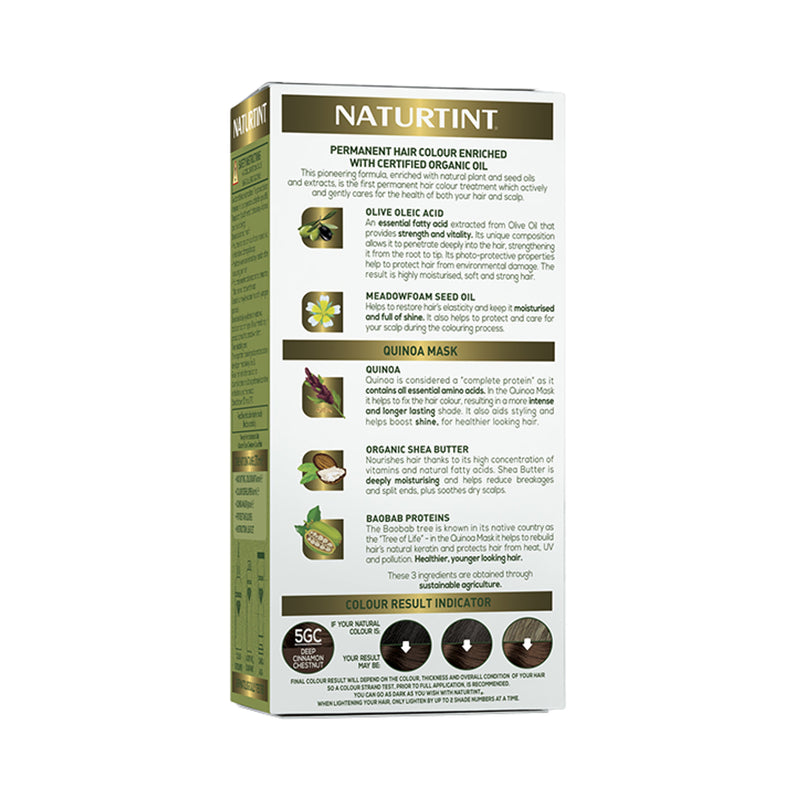 Naturtint 5GC Deep Cinnamon Brown permanent hair colour gel (British brand)