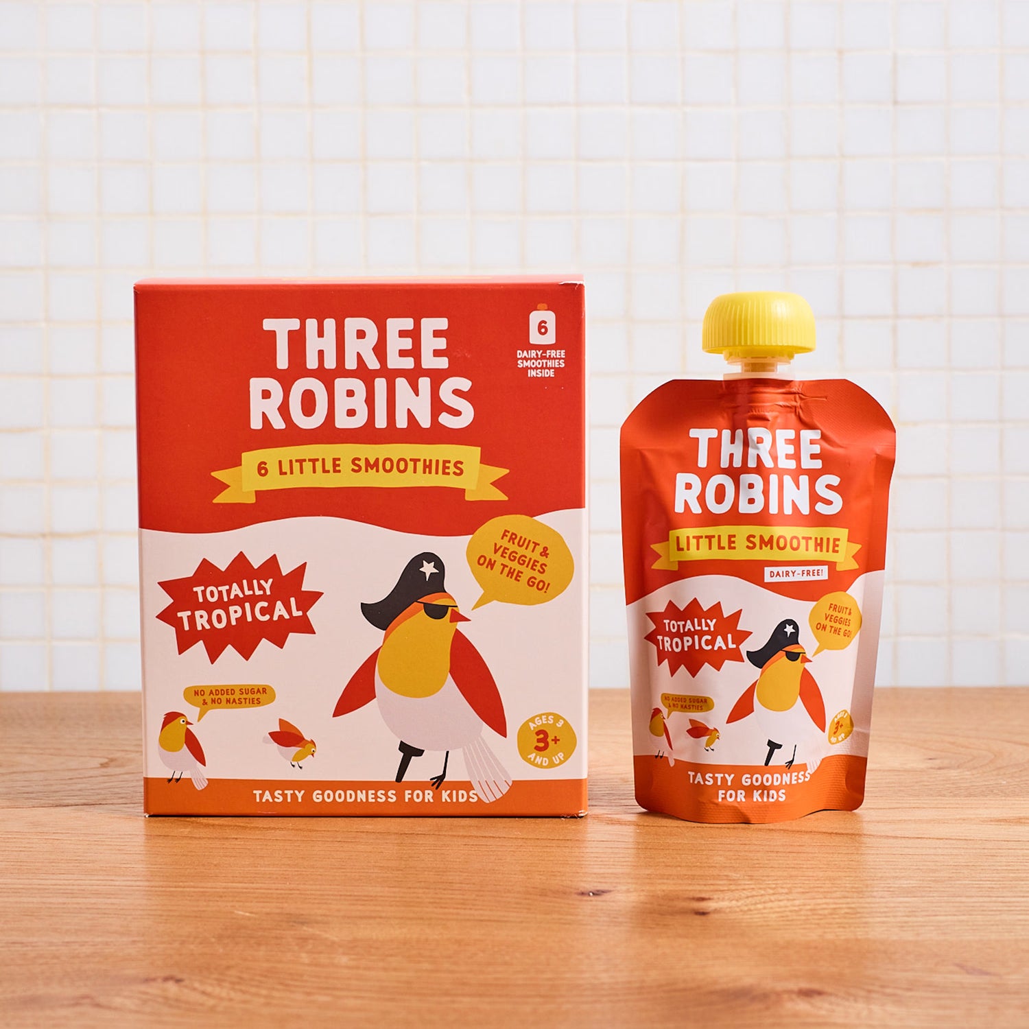 Three Robins Totally Tropical smoothie 6 pack - British product