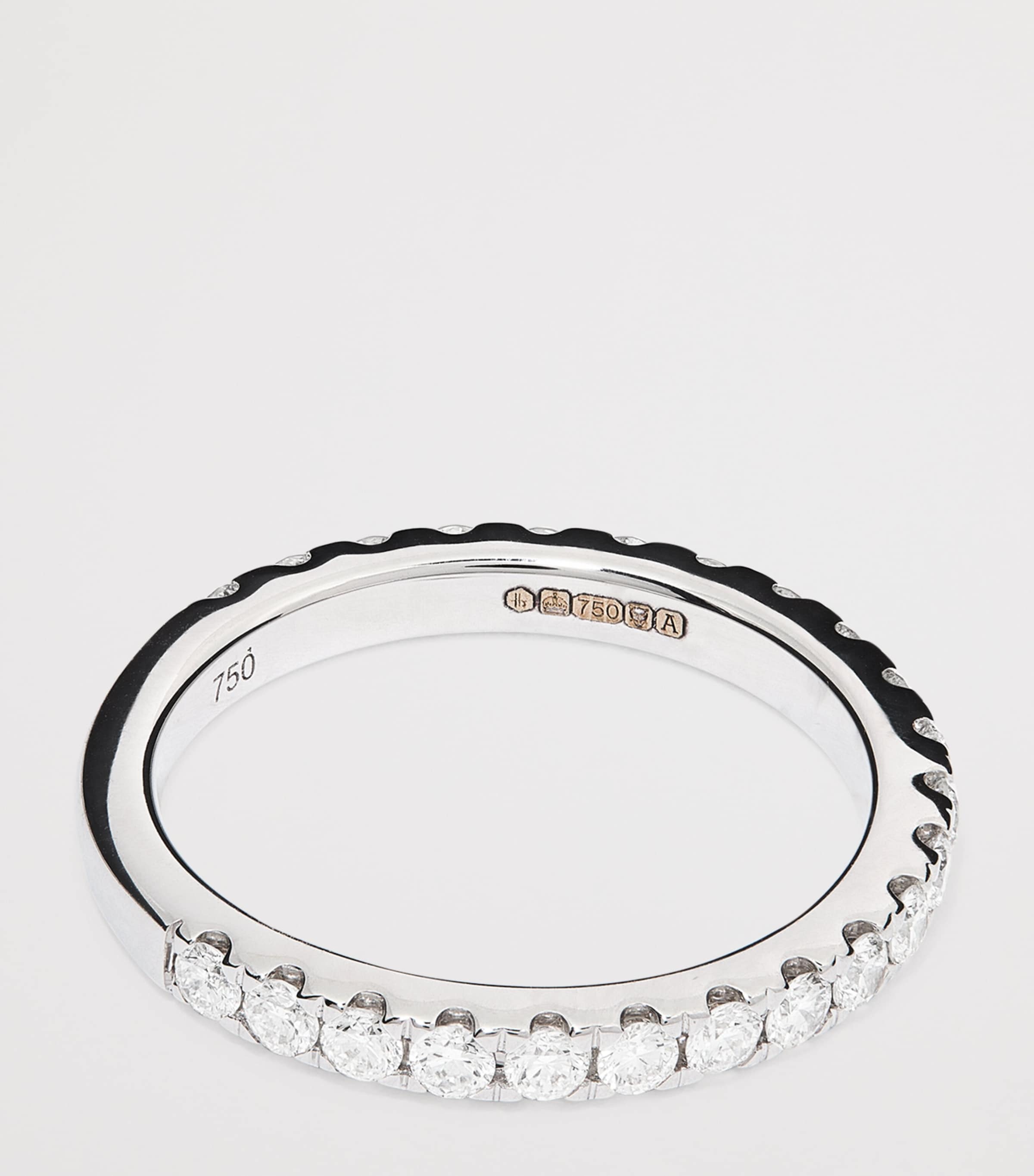 Harrods white gold diamond eternity ring 0.72ct (British brand)