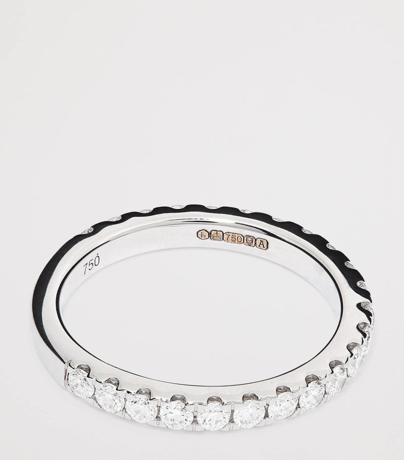 Harrods white gold diamond eternity ring 0.72ct (British brand)