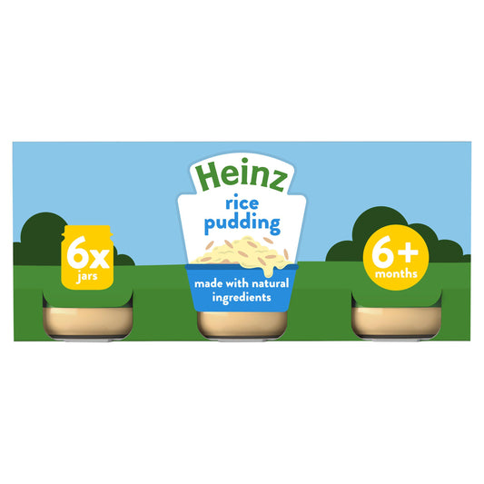 Heinz By Nature Rice Pudding Baby Food 6+ Months 6x120g baby meals Sainsburys   