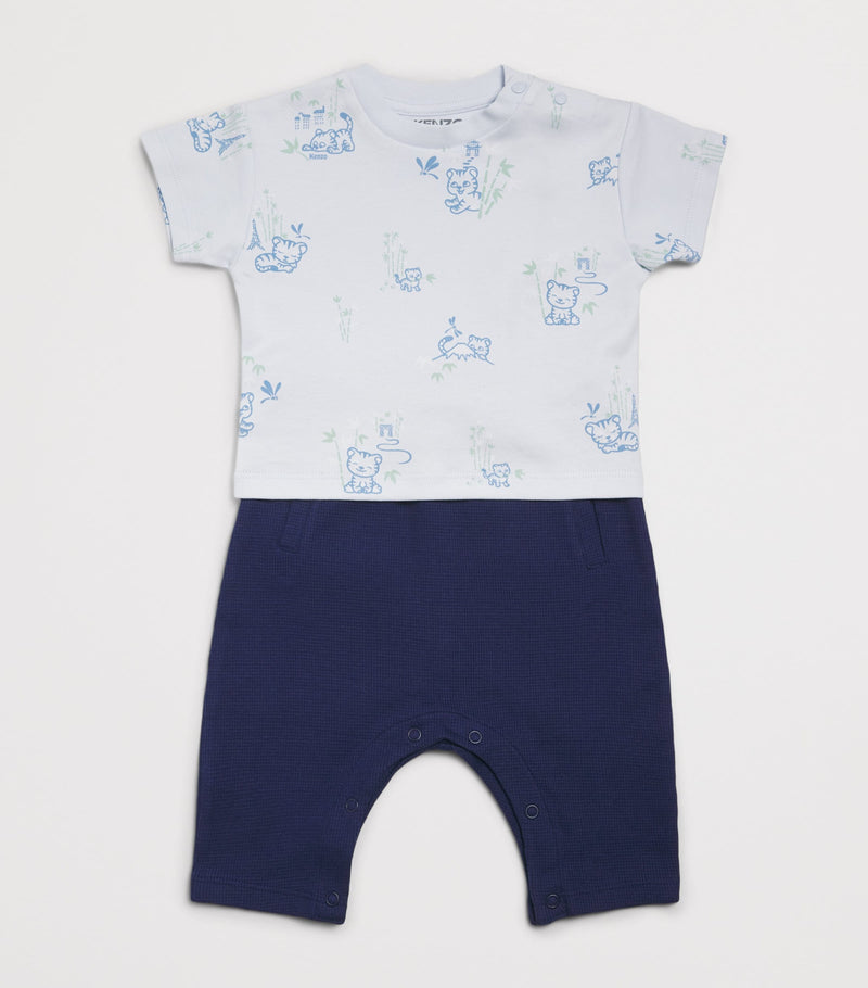 Kenzo kids cotton printed T-shirt and trousers set 3-24 months, UK version