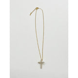 SVNX diamante cross necklace gold gift box - British product