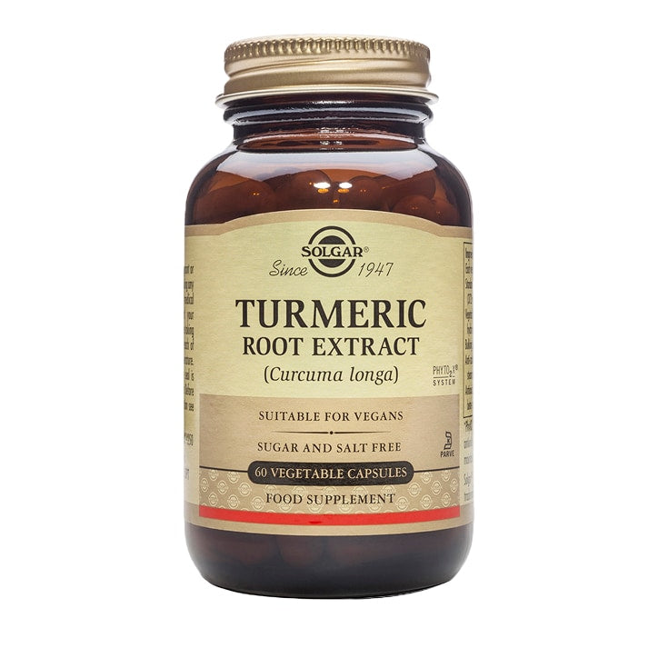 Solgar Turmeric Root Extract 60 Vegi Capsules Plant Sourced Supplements Holland&Barrett   