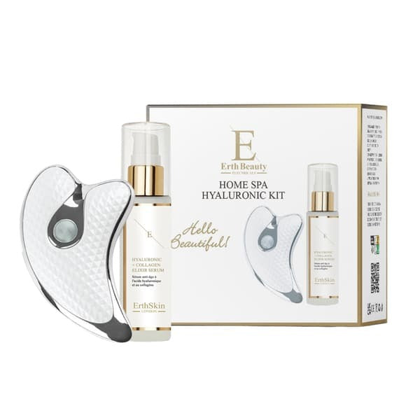 ErthSkin Hyaluronic Kit sonic gua sha tool and serum (British brand)