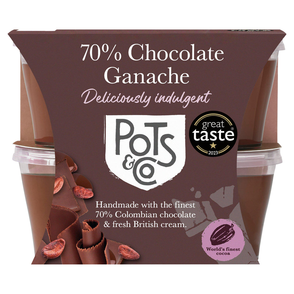 Pots & Co Little Pots of 70% Chocolate Ganache 4 x 50g