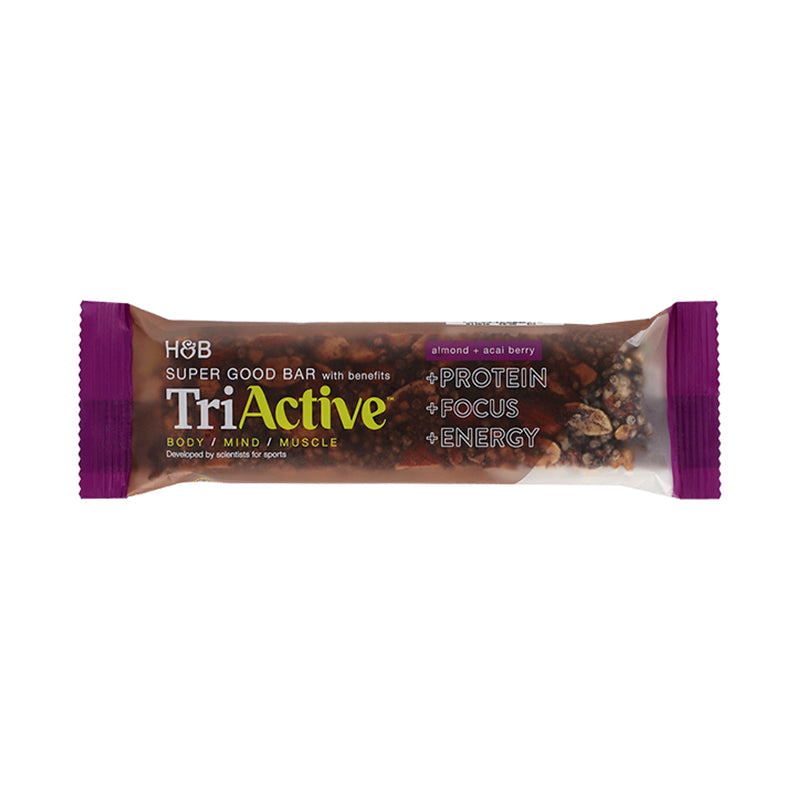 TriActive protein bar Almond & Acaiberry 12 x 50g, UK version