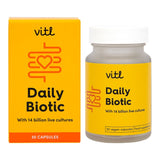 Vitl Daily Biotic 30 Capsules Acidophilus & Friendly Bacteria Holland&Barrett   