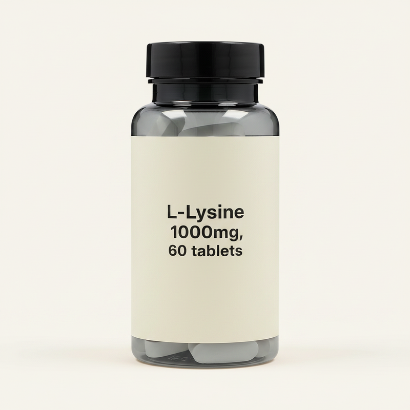 Comprimés de L-lysine 1000 mg de Holland & Barrett, boîte de 60, version britannique